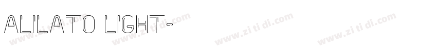 Alilato Light字体转换